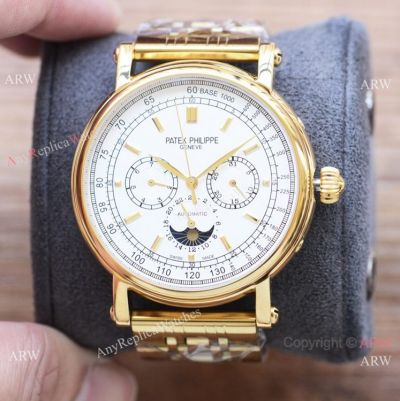 Yellow Gold Patek Philippe Annual Calendar Copy Watches for Men 41mm